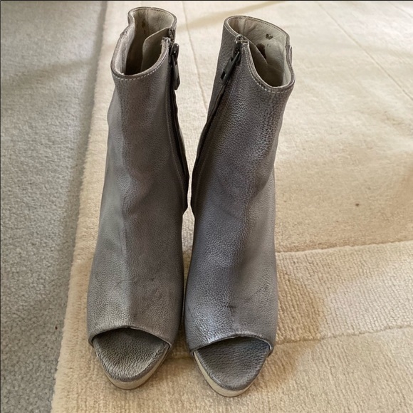 All Saints grey high heel open toe Maverick boots - Picture 1 of 3